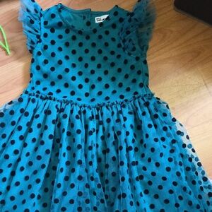 Teal Polka Dot Tulle Dress
